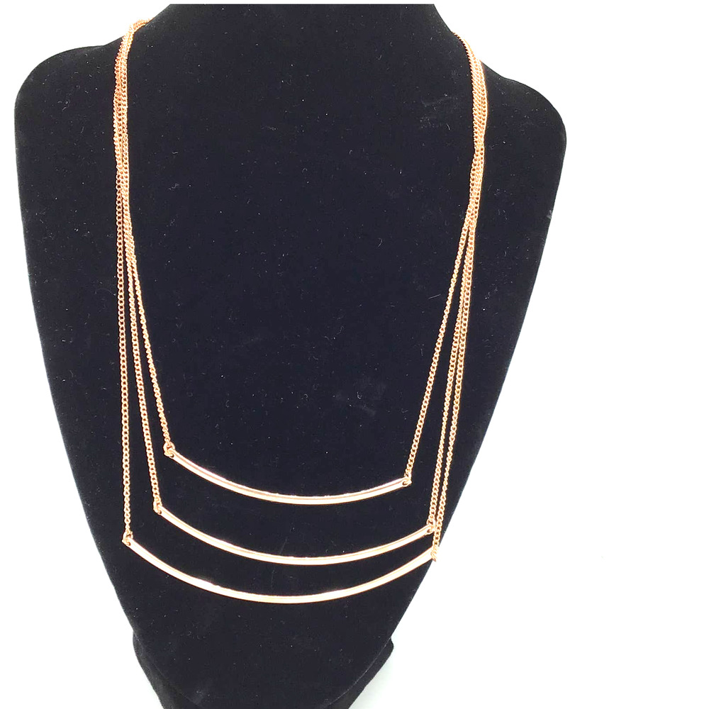 Ballet Rose Gold 3 Bar Necklace